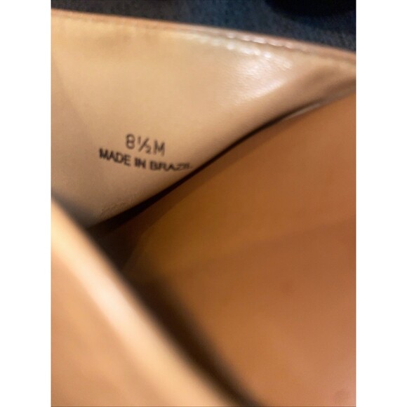 Diane Von Furstenberg DVF Mule 8.5 Leather Peep Toe Platform Chunky Boho Retro - Picture 14 of 16